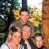 Andrei Krasko with his father, sister and niece (105 kB)